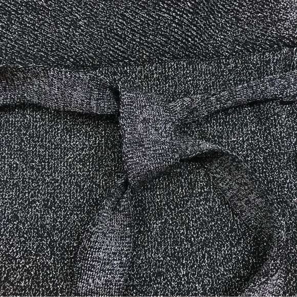 GIANNI BINI Alston Sexy Low Cut Sweater Dress Belted Black Gray Sz XS Small New - Picture 11 of 16